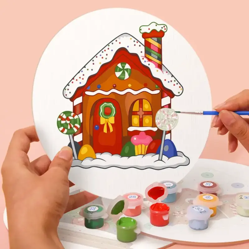 Christmas House Placemats - Paint by Numbers