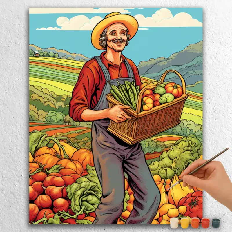 Farmer with Vegetables