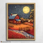Cartoon-Style_Farm_15659_float-diamond-painting-paintingscart House in Beautiful Fields