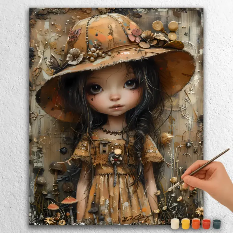 Chibi-Summer-8734 Cute Girl with Flowers on Hat