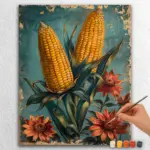 Corn And Flowers