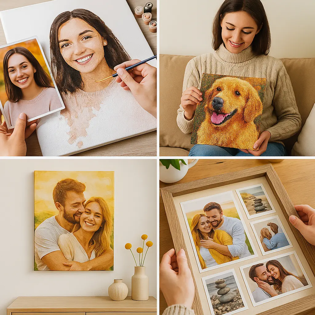 Custom Paintings with your picture DIY paintings - Paint by numbers - Diamond Painting