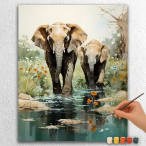 Cute Safari Elephants