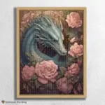 Dragon and Pink Flowers