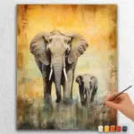 Baby Elephant with Mother