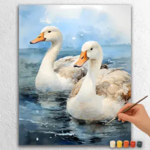 Majestic Swan Couple