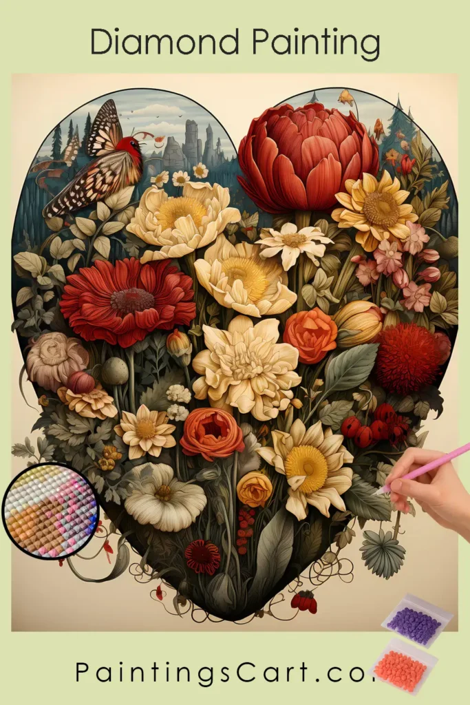 Heart with Flowers