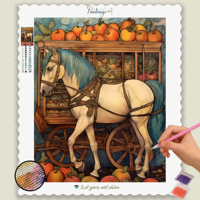 Horses Diamond Painting Paint by Numbers 351965 base diamond painting paintingscart DIY paintings - Paint by numbers - Diamond Painting
