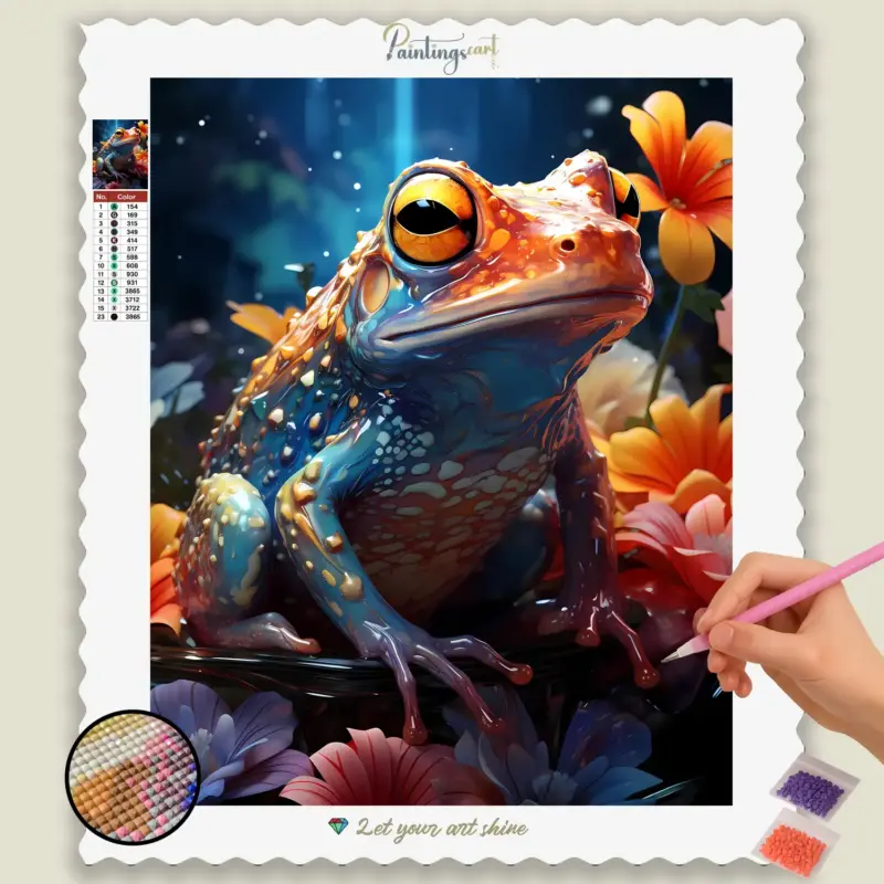 Kawaii_Animal_142019_base-diamond-painting-paintingscart Colorful Frog Show thinking Here's the SEO-optimized content for "Colorful Frog": Produktname Bunter Frosch English Translation: Colorful Frog Produktbeschreibung Tauchen Sie ein in die lebendige Welt der Natur mit unserem fröhlichen Diamond Painting "Bunter Frosch"! Dieses bezaubernde Motiv fängt die schillernde Schönheit eines