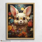 Cute Bunny in Flowers