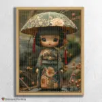 Cute Girl with Umbrella