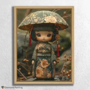 Cute Girl with Umbrella