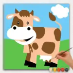 Paint-By-Numbers-DIamond-Painting-Square-jp-10 The Cute Cow