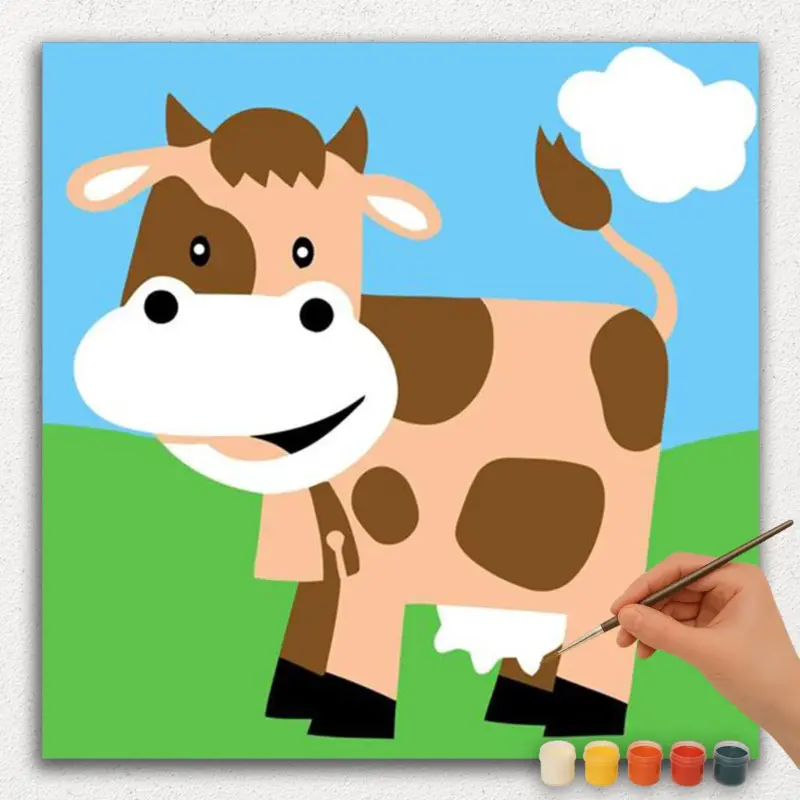 Paint-By-Numbers-DIamond-Painting-Square-jp-10 The Cute Cow