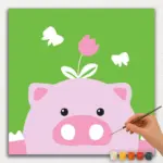 Paint-By-Numbers-DIamond-Painting-Square-jp-32 Cutest Pig