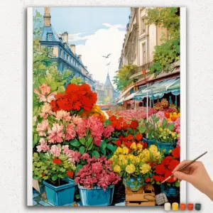 The Flower Market Paint by Numbers
