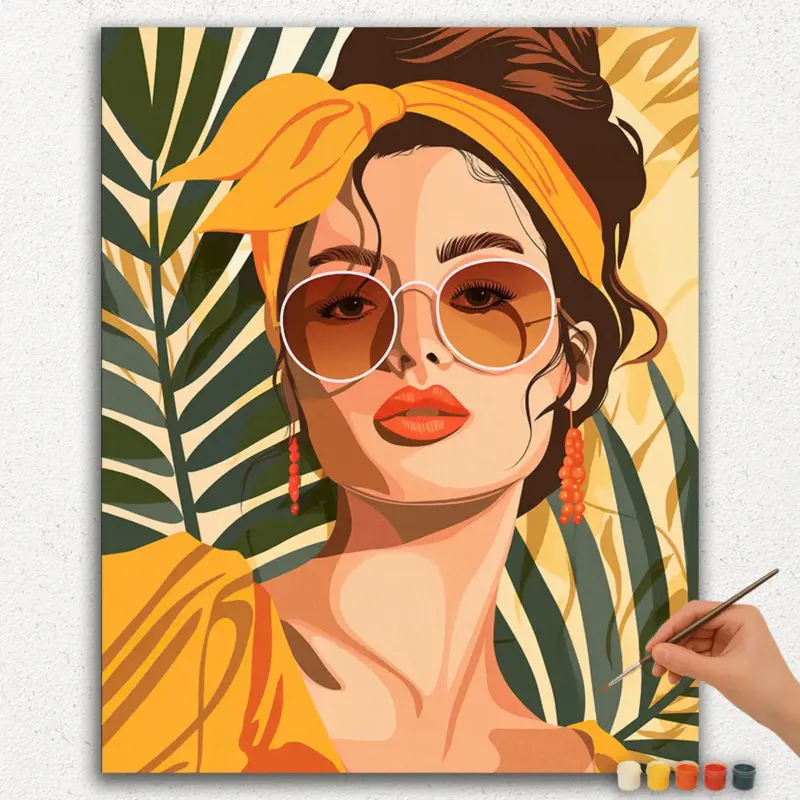 Paint-By-Numbers-DIamond-Painting-Ver-JPE-7 The Girl - Bohemian Art - Paint by Numbers