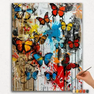 Colorful Butterflies - Paint By Numbers