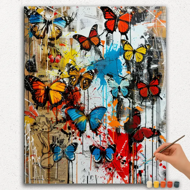 Colorful Butterflies - Paint By Numbers