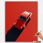 The Red Luxury Car - Paint by Numbers
