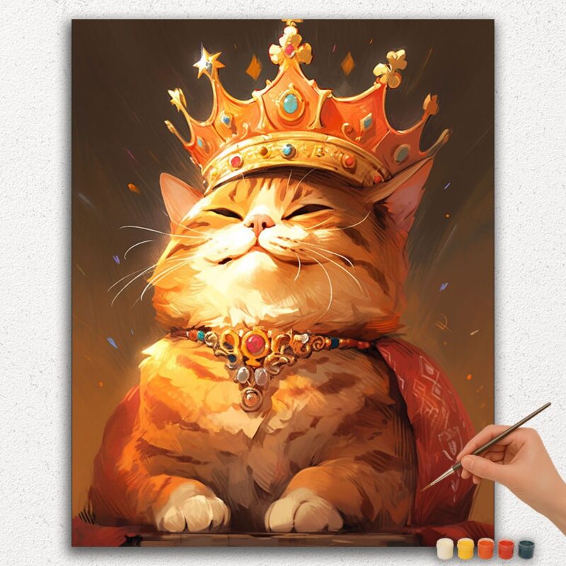 Paint-By-Numbers-DIamond-Painting-Ver-PNV-15 The Cat Queen