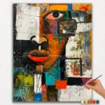 Paint-By-Numbers-DIamond-Painting-Ver-PNV-245 Surprised Abstract Art