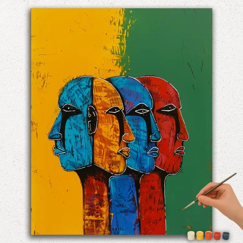 Paint-By-Numbers-DIamond-Painting-Ver-PNV-260 Faces