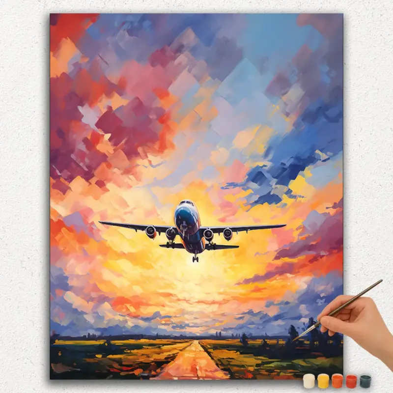 Paint-By-Numbers-DIamond-Painting-Ver-PNV-295 Airplane