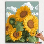 Four Sunflowers
