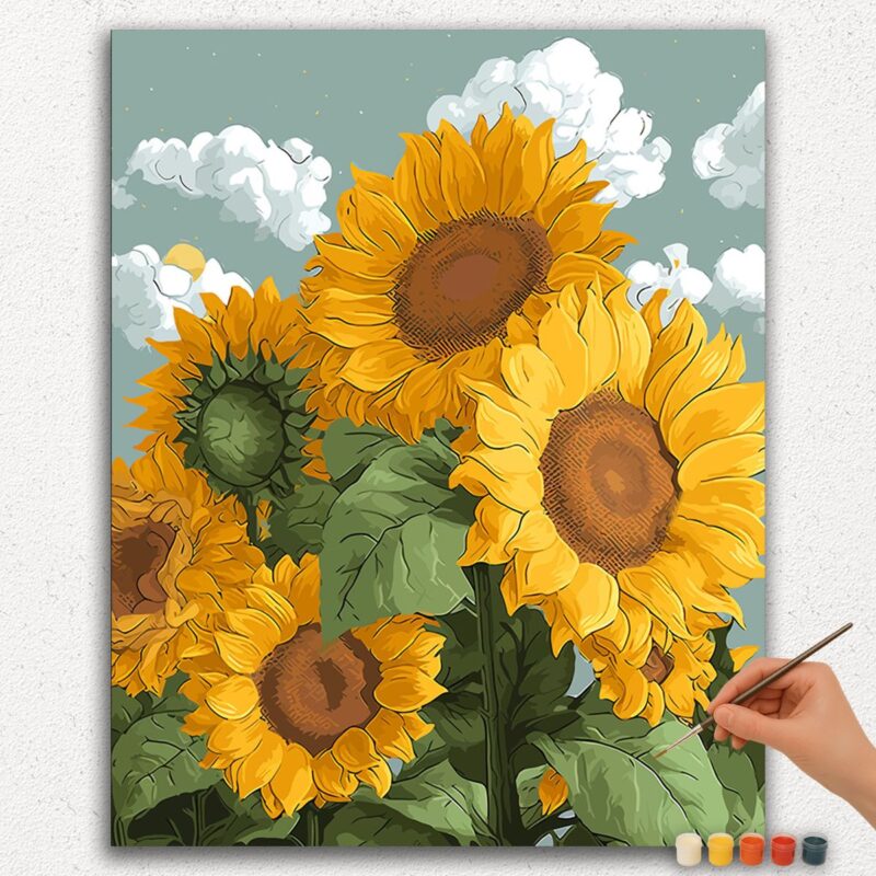 Four Sunflowers