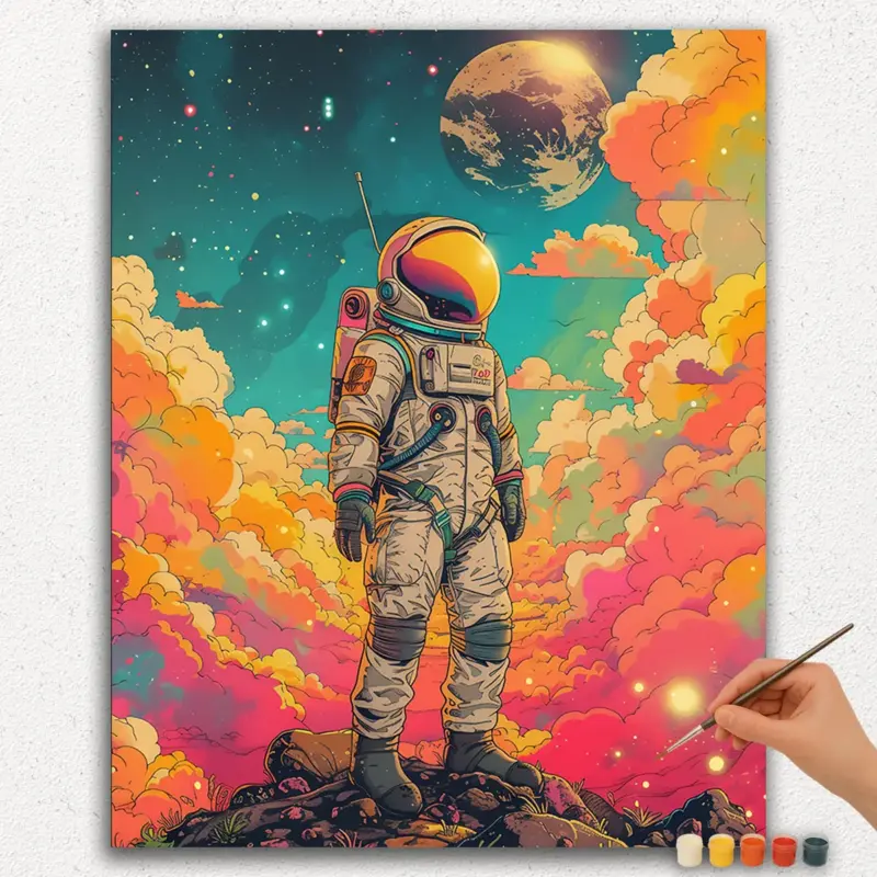 Paint-By-Numbers-DIamond-Painting-Ver-PNV-345 Astronaut