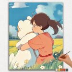 Paint-By-Numbers-DIamond-Painting-Ver-PNV-38 Girl with her Teddy