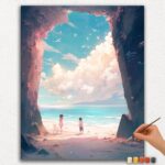 Paint-By-Numbers-DIamond-Painting-Ver-PNV-8 Beautiful Beach