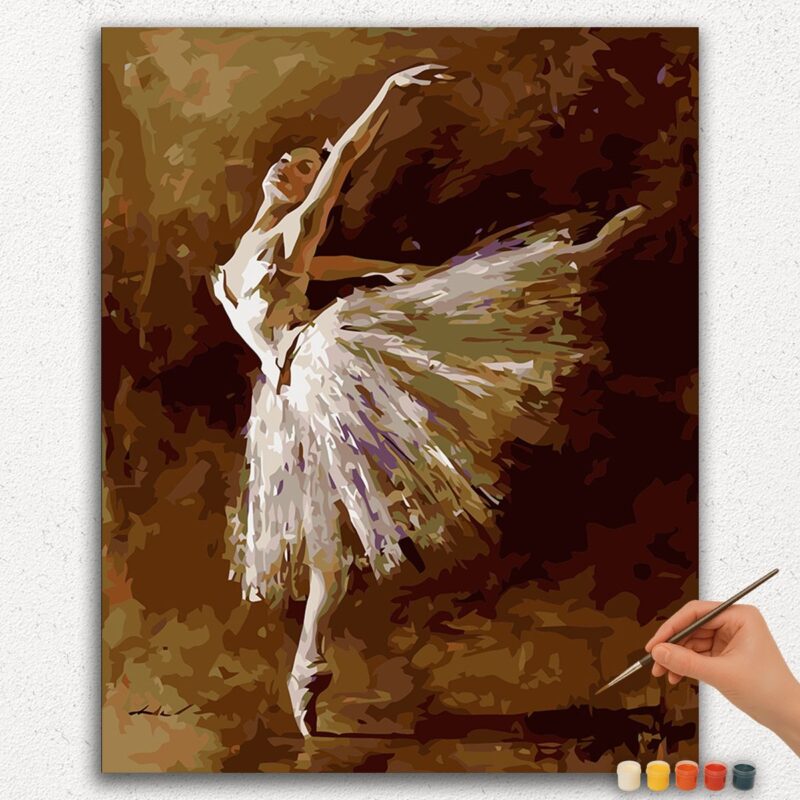 The Dancer in White Dress - Paint By Numbers