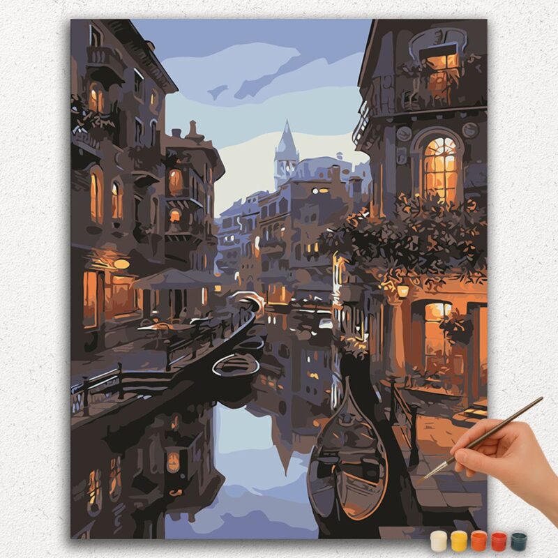 Paint-By-Numbers-DIamond-Painting-Ver-jpgg-23 River in The City - Paint by Numbers