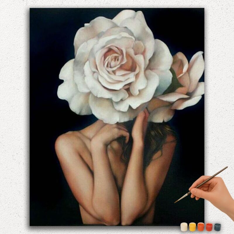 Paint-By-Numbers-DIamond-Painting-Ver-jpgg-3 The Flowers and Woman - Paint by numbers