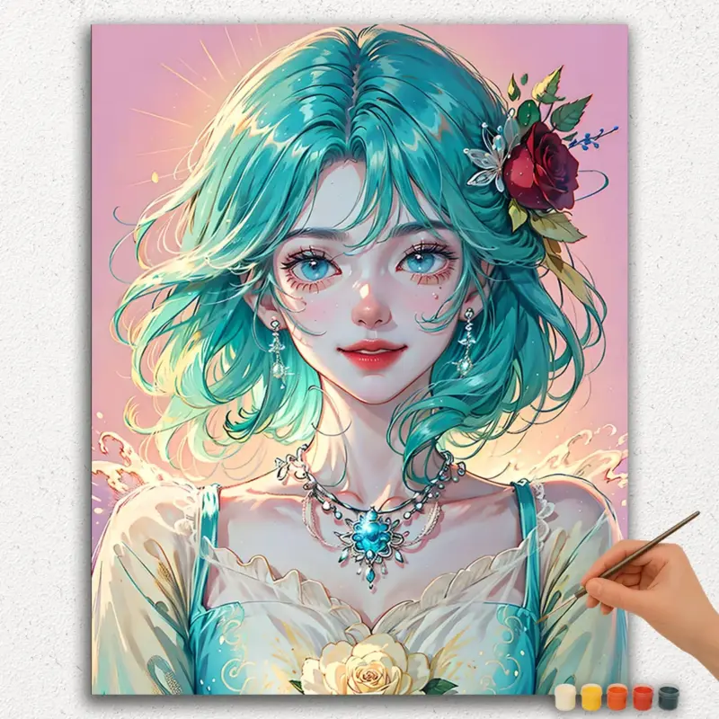 Paint-By-Numbers-DIamond-Painting-Ver-jpgg-58 From Another World - Anime Girl