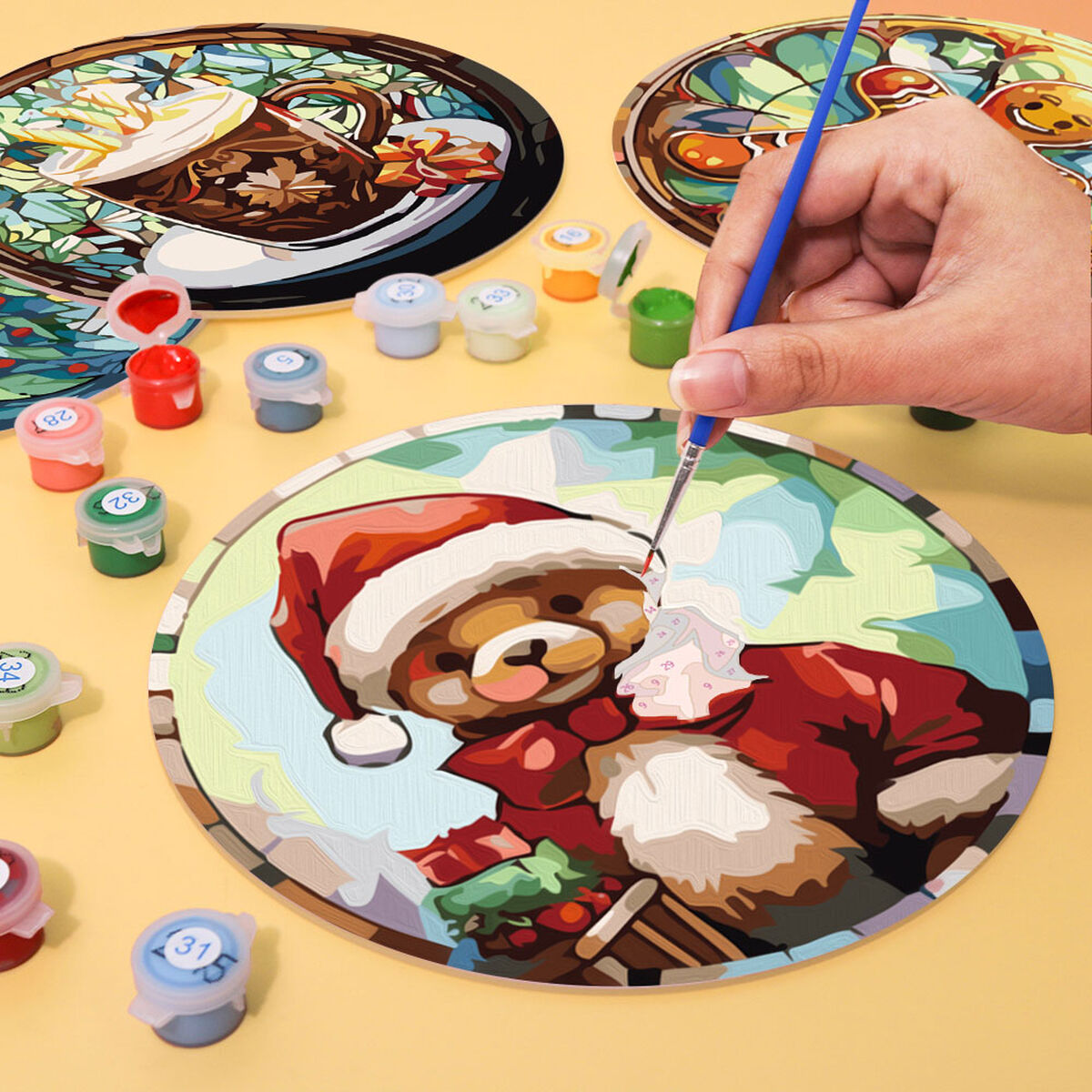 Christmas Placemats (6 Pieces) - Paint by numbers 2 Christmas Placemats (6 Pieces) - Paint by numbers