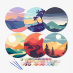 Minimalist Nature Placemats (6 Pieces) - Paint by number