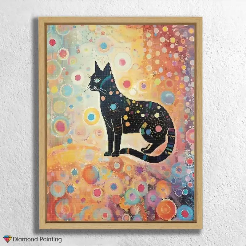Abstract Black Cat