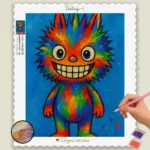 Rainbow_Creature_on_Blue_Canvas_base-diamond-painting-paintingscart Rainbow_Creature_on_Blue_Canvas Labubu Doll