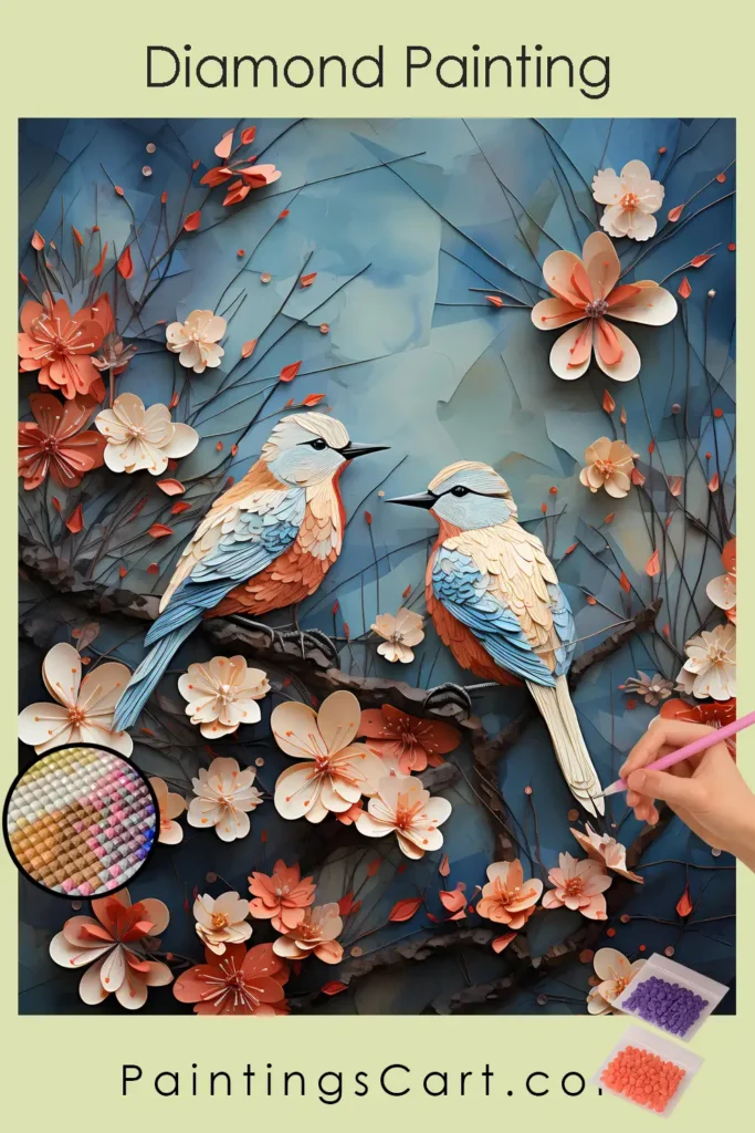 Birds in Spring (Origami Style) 1 Birds in Spring Origami