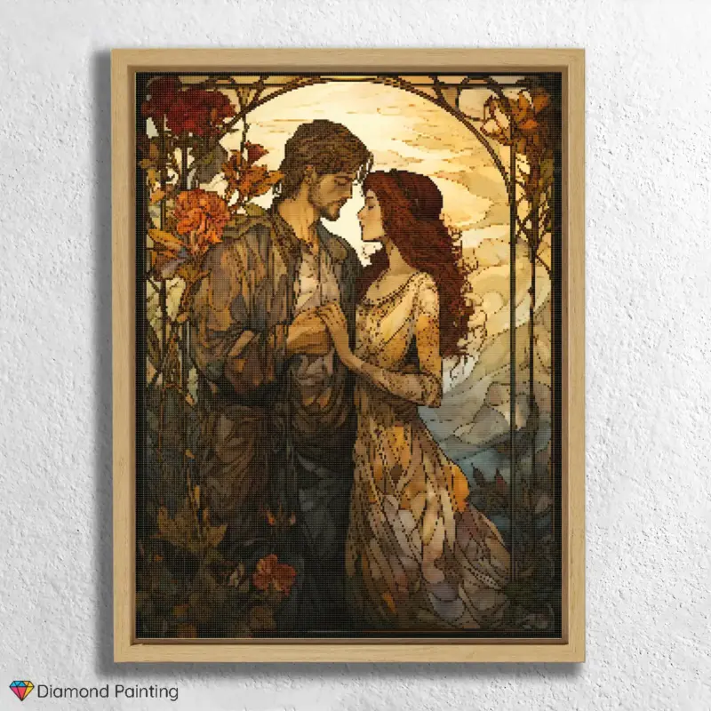 Romantic Couple Stained Glass
