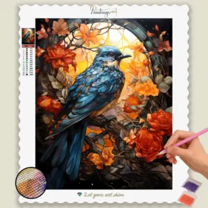 Colorful Bird Stained Glass