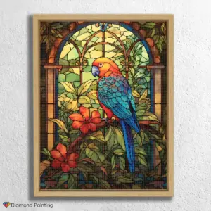 Shy Parrot Stained Glass