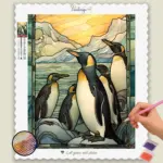 Penguins Stained Glass