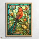 Stained_Glass_Birds_63991_float-diamond-painting-paintingscart Colorful Sparrow Stained Glass