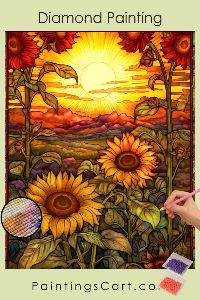 Sunflowers Stained Glass