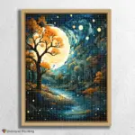 Starry_Fall_Nights_104444_float-diamond-painting-paintingscart River in Moonlight