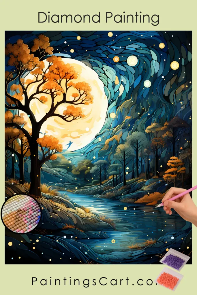 River in Moonlight 1 River in Moonlight